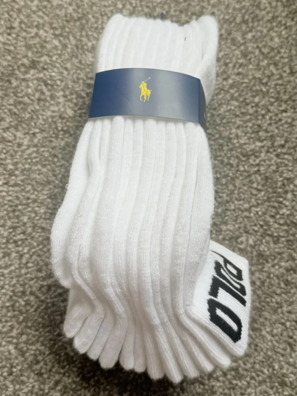 Polo Ralph Lauren Men's Classic Sport Quarter Socks 6-Pair Pack White 9-11 NWT